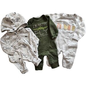 Carter's Koala Baby Boy Newborn Outfit Lot Pretty Fly For A Little Guy NEWBIE